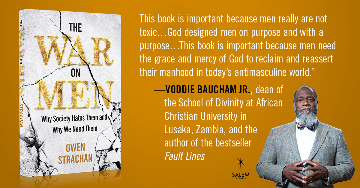 Voddie Baucham:

"This book is important because men really are not toxic."

In just six days, THE WAR ON MEN releases. We're gonna break some china in the postmodern gift-shop, friends.

Pre-order it: amazon.com/War-Men-Societ…

(Preorders massively help books!)
