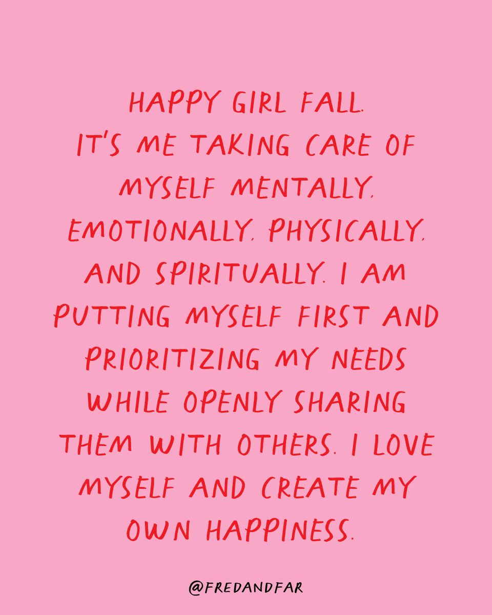 Hot girl summer is out, and happy girl fall is in. 💖

#selflovejourney #selflovequotes #quotestoliveby #selfcare #takecareofyourself #loveyourself #beyourself
