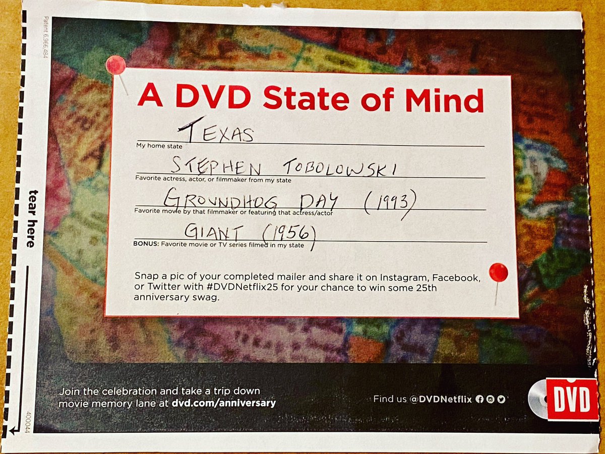 wbrentsawyer's tweet photo. Just talked with Wendy on Netflix DVD customer service line about the cracked DVD that just came. She rocks! She was awesome.thanks Netflix for 25 years of movie joy-dom!! #DVDNetflix25 @dvdnetflix https://t.co/MhuSbZ4Qpo
