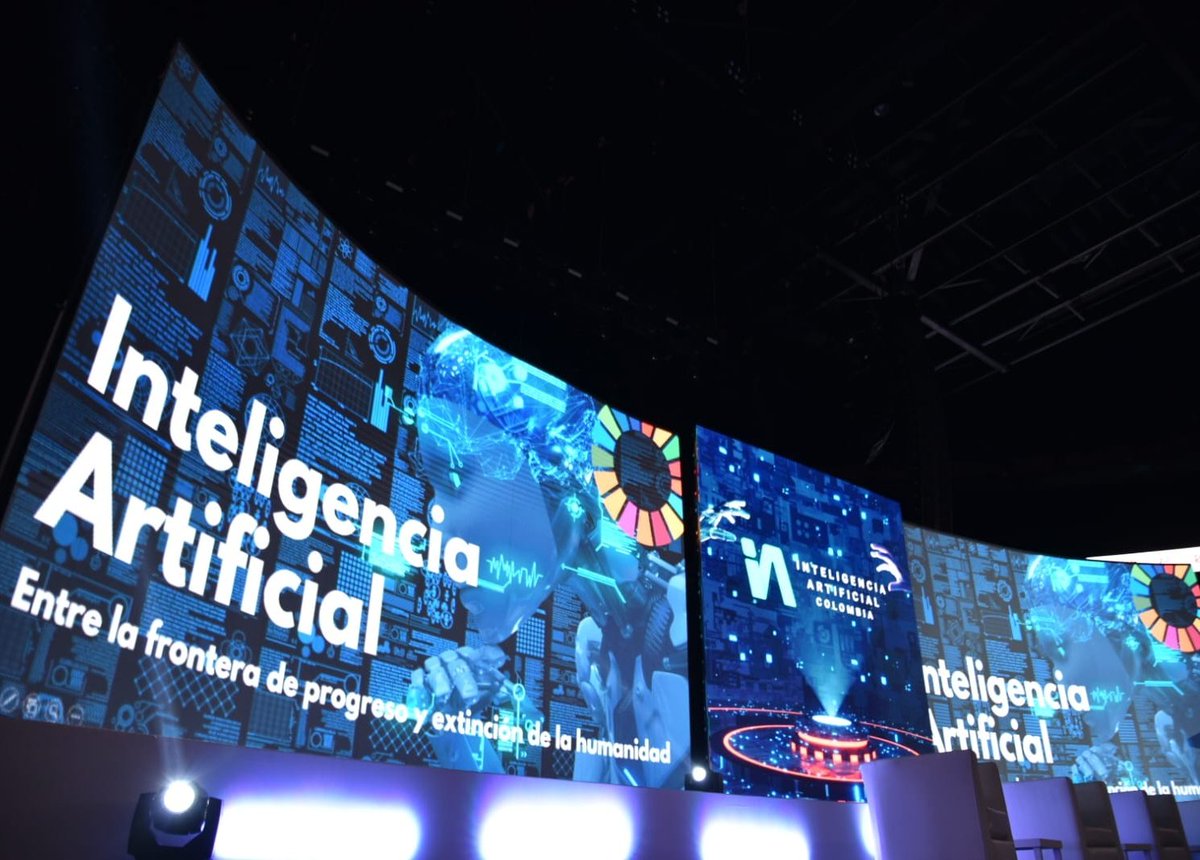 Compusiteinc's tweet photo. Nos encontramos en la #5taCumbreIAColombia donde conoceremos casos y aplicaciones  de las nuevas tecnologías en búsqueda de soluciones a problemas actuales de la humanidad; como el agua, la alimentación, la pobreza, el cambio climático  o la salud. @IA_Colombia https://t.co/RUxyypofdm