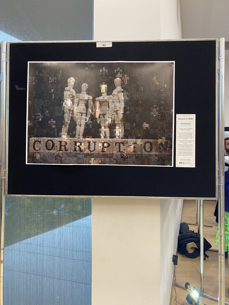 #DCUResearchOnWalls Delighted to participate at the first Research on Walls event at DCU, where I presented my research on a human rights-based approach to corruption captured in one image. It was a great opportunity to be creative and to see other people’s work.