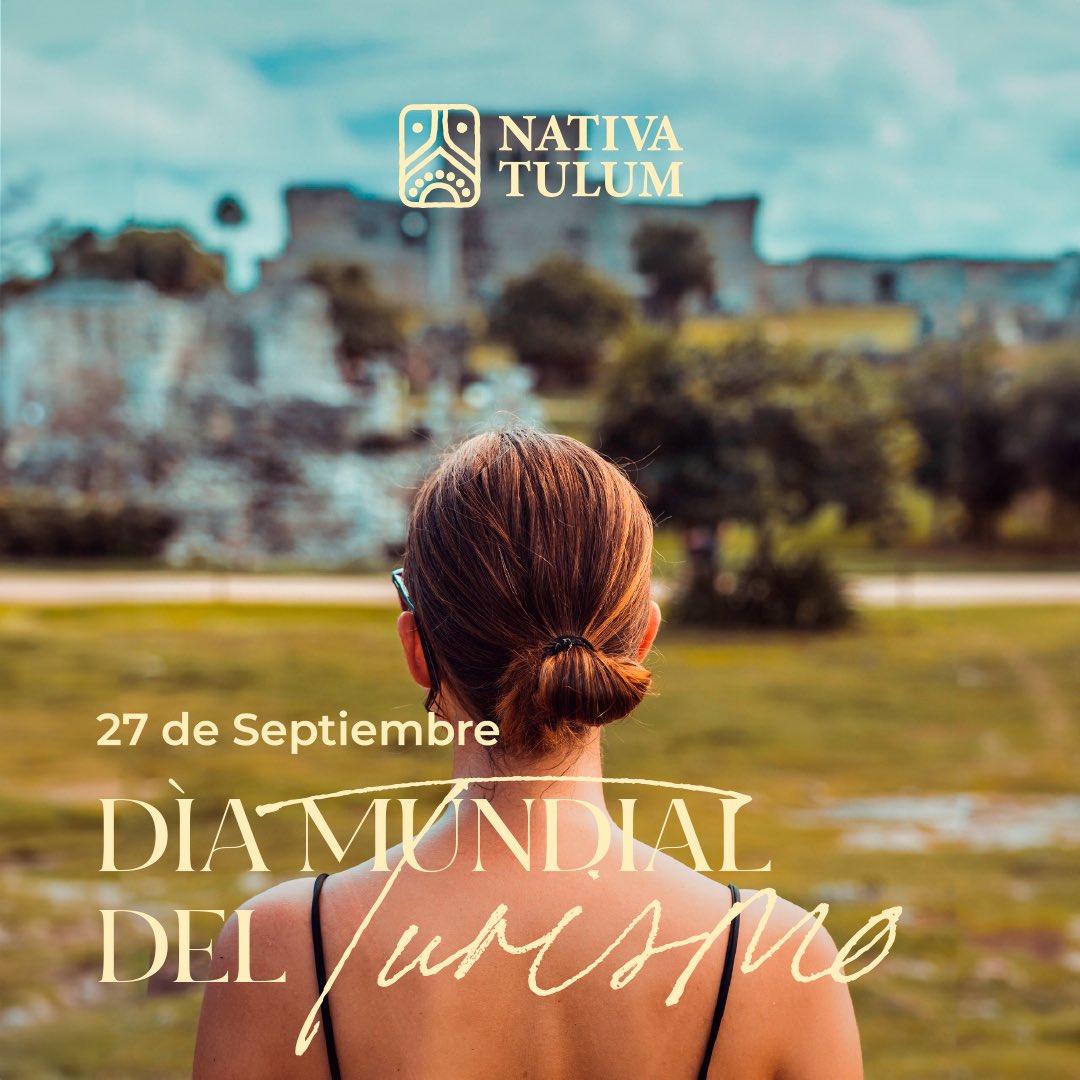 NativaTulum's tweet photo. Viajar es vivir, ¡celebra el Día Mundial del Turismo explorando Tulum! 🧳

En Tulum, descubrirás una mezcla única de historia, naturaleza y cultura que cautiva a viajeros de todo el mundo.

¿Estás listo para vivir experiencias auténticas? 🌱🏞️ #Mexico #tulum https://t.co/2jXtn1xgJ6