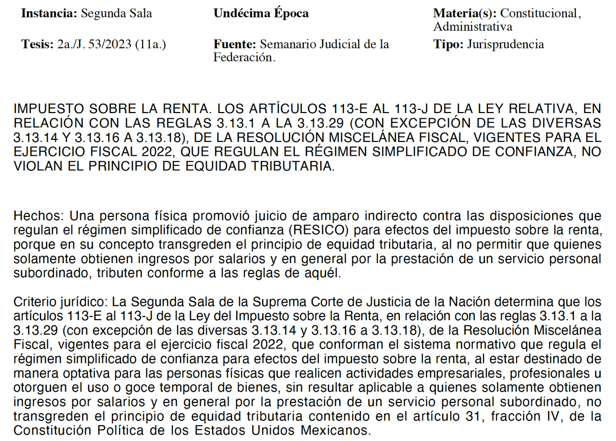 Mtro_MarcosGtz's tweet image. Es correcto que los asalariados no puedan ser #RESICO  ya que éste obedece a ciertos estímulos que no necesitan los que reciben ingresos vía nómina.

Así lo dice la Suprema Corte de Justicia.

Pónganse al tiro!