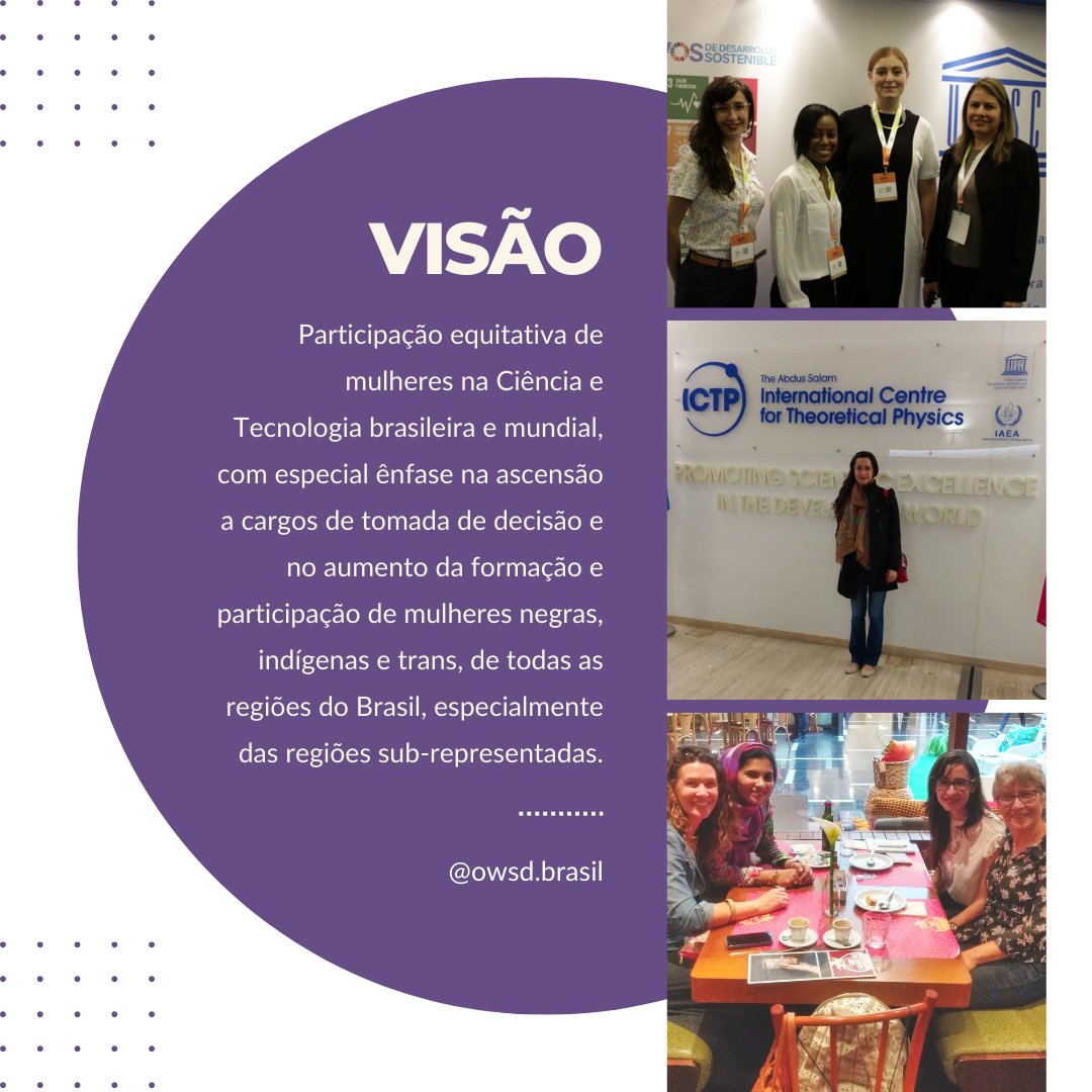 Estamos de volta e nada melhor do que recomeçar falando sobre quem somos 💜 #WomanInScience #OWSDBrasil #MulherNaCiência