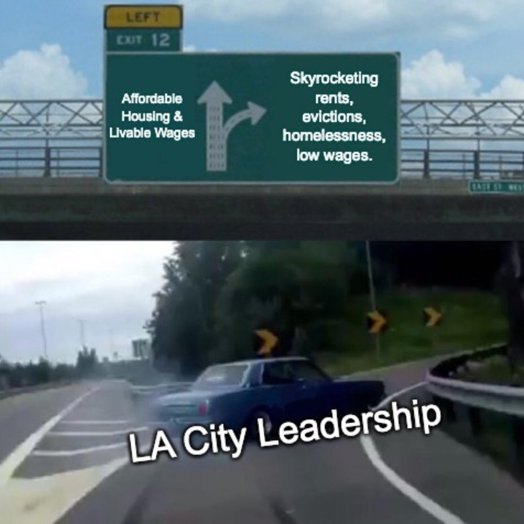 CorbettTenants's tweet photo. sample tweet on 9/25

In the city of LA a worker must earn $33.65/hr to be able to afford a 1 bedroom apt, but the min. wage is $16.78. Nobody should have to work 3 jobs to afford housing. It is clear that the rent is too damn high and the wages are too damn low! #KeepLAHoused https://t.co/JZqXq4A1pH