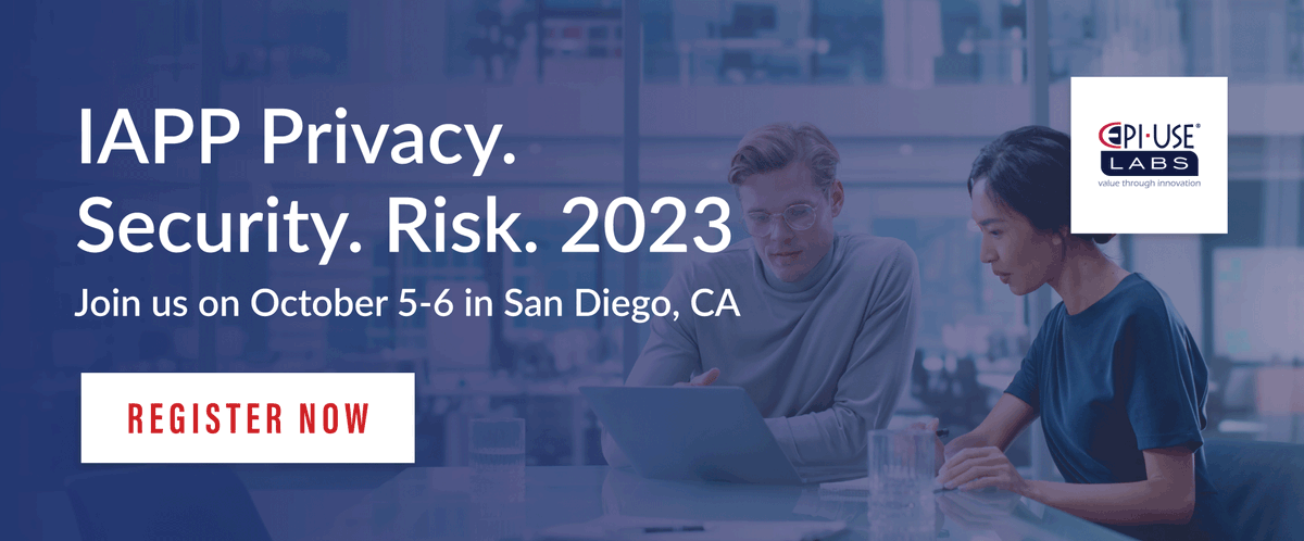 The IAPP Privacy. Security. Risk. Conference 2023 is next week in San Diego! Oct 5-6, visit Booth 116 to meet our experts, grab swag, and get a chance to win a Ring 2nd Generation Battery Doorbell Plus + Stick Up Cam Battery. Register now: hubs.ly/Q023B9Px0 #PSR2023 #IAPP