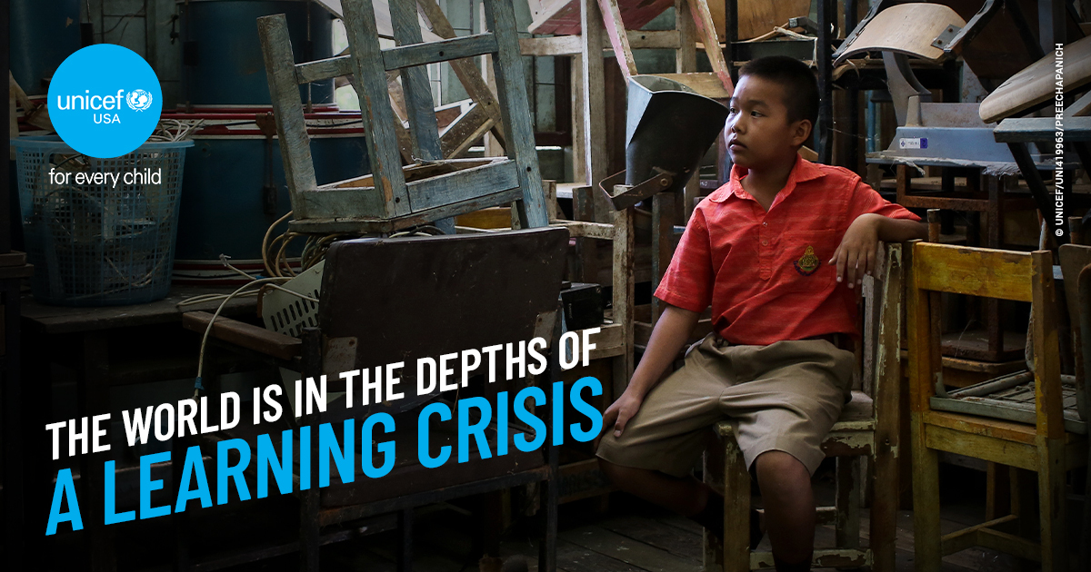 UNICEFUSA's tweet photo. Futures hang in the balance as education systems fail to ensure children learn the skills they need for lifelong learning. They deserve better.
Please urge your legislators to co-sponsor and push for passage of the #READReauthorizationAct: https://t.co/CfmrFbWTbV https://t.co/6e3Mh5BfDu
