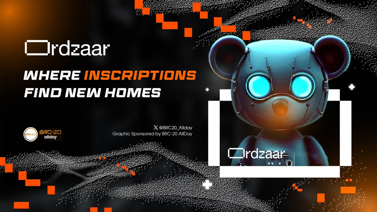 BRC20_AllDay's tweet photo. Meet @ordzaar: Where #Inscriptions Find New Homes

Ordzaar 2.0 brings a "Secondary Marketplace" to the art trading landscape.

⭐️ Vision: Open, accessible, hassle-free art transactions.

Explore more in the thread below 🧵 👇

#BRC20_Allday #Ordinals #Bitcoin #BTC

[1/5] https://t.co/rvSd30p7wQ
