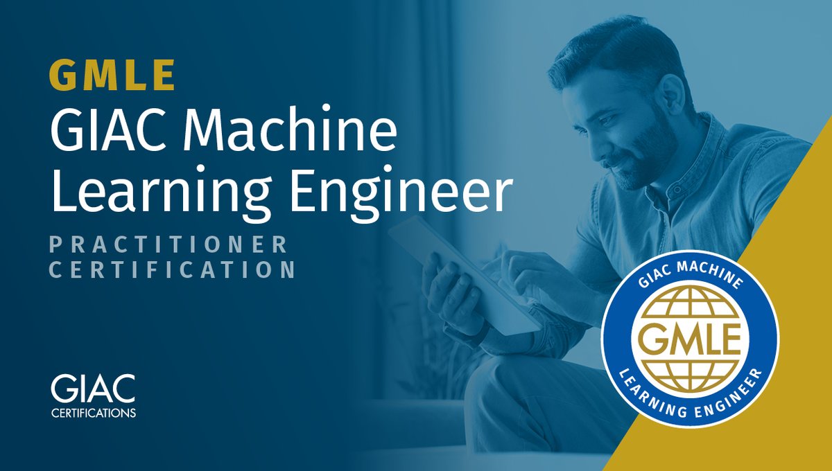 SANSInstitute's tweet photo. Are you a #cybersecurity practitioner looking to expand your #MachineLearning skillset? 

Check out the new @CertifyGIAC Machine Learning Engineer (#GMLE) certification, now available for purchase and featuring CyberLive.

🔍 Learn more here: https://t.co/E38iM4i73L

#CertifyGIAC https://t.co/SA1n6Uz5Fe