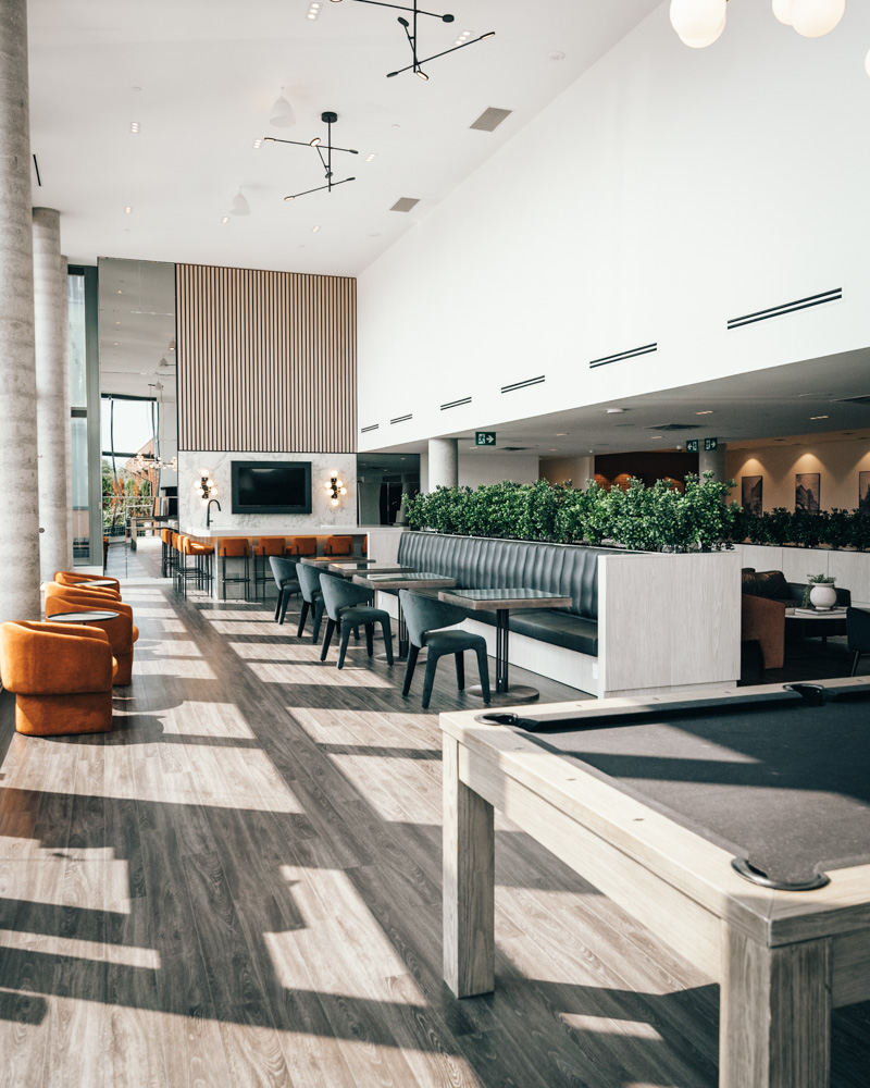 Station Park's Stunning Architecture and Interior Design shine brightest in our Main Amenity Space. Experience the epitome of beauty and functionality in one place. Discover true luxury living!