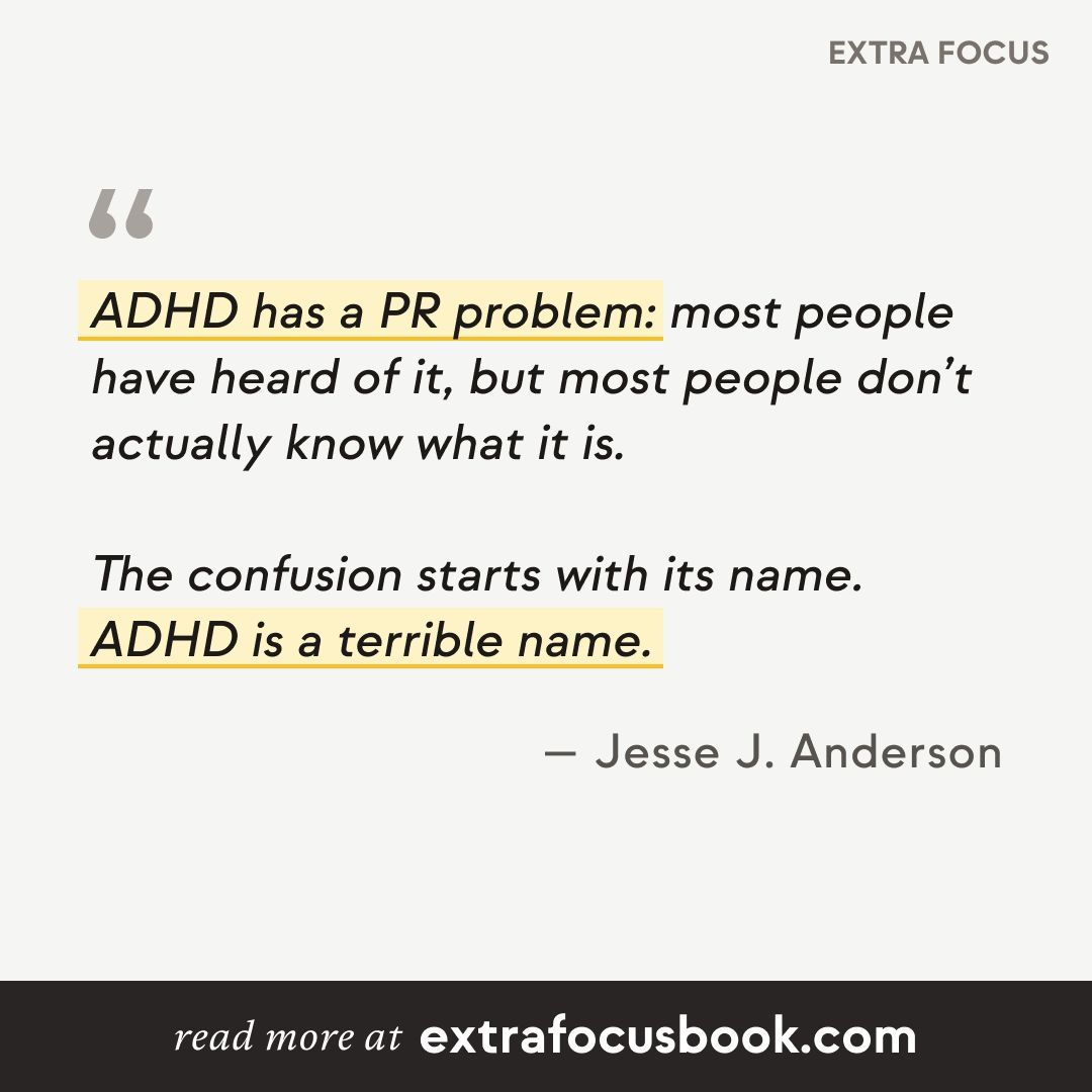 adhdjesse's tweet photo. “ADHD has a PR problem: most people have heard of it, but most people don’t actually know what it is. The confusion starts with its name. ADHD is a terrible name.” https://t.co/zTmjUDZv1j