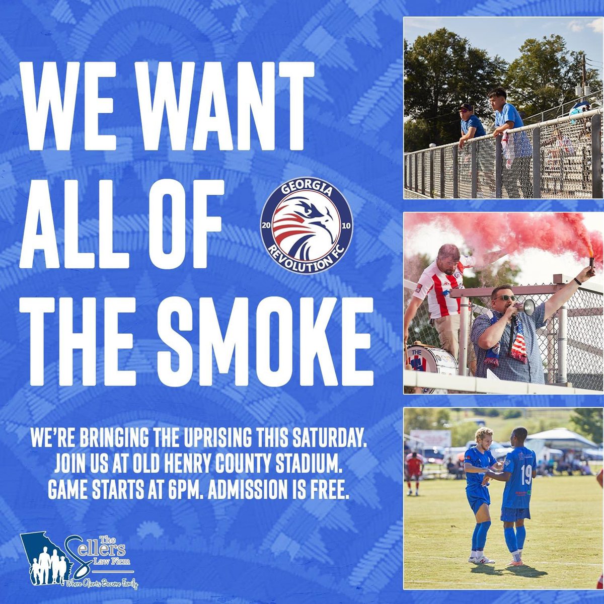 Saturday! Free Admission! Y’all better be there!! 😎🔴⚪️🔵🦅