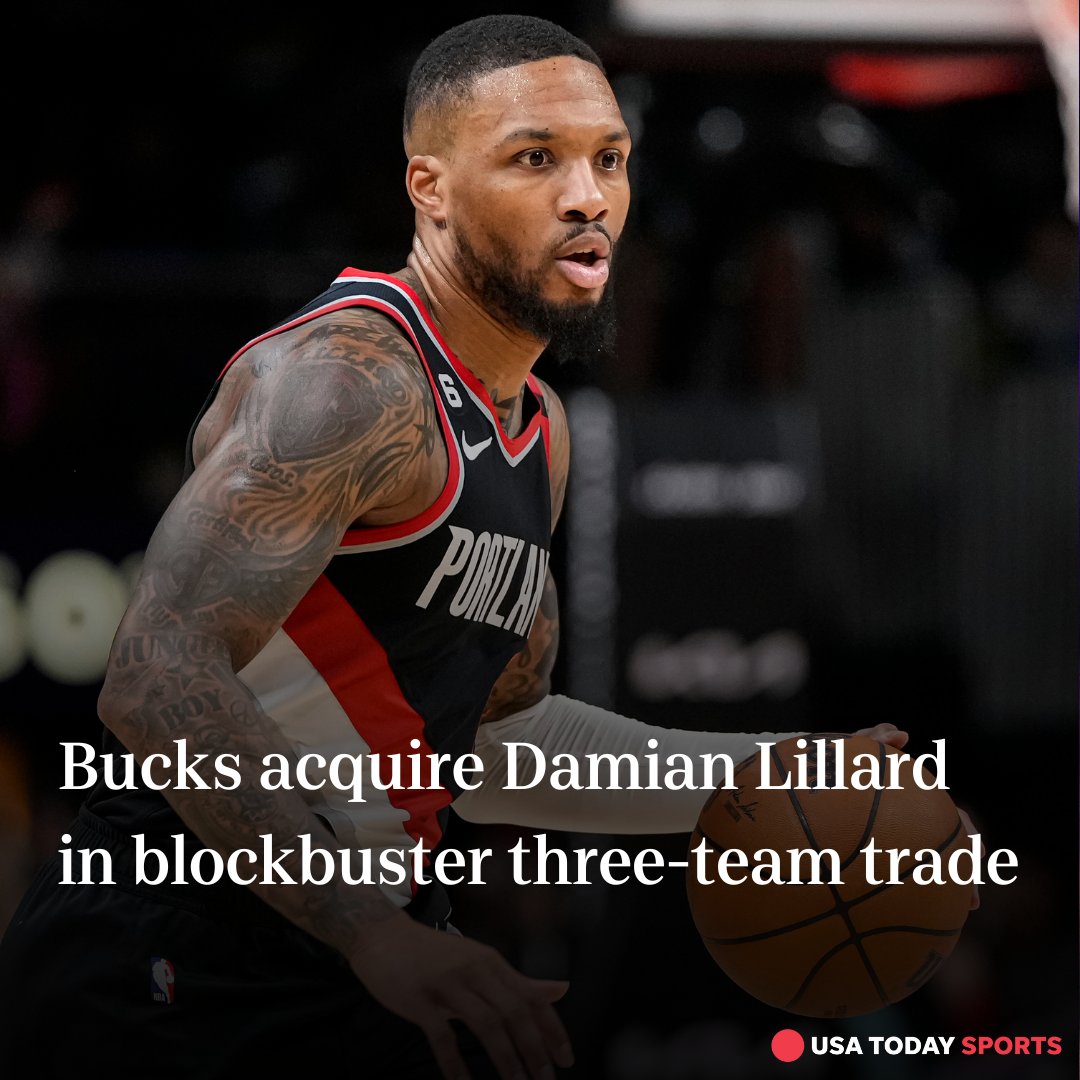 Bucks to acquire Damian Lillard in blockbuster three-team deal