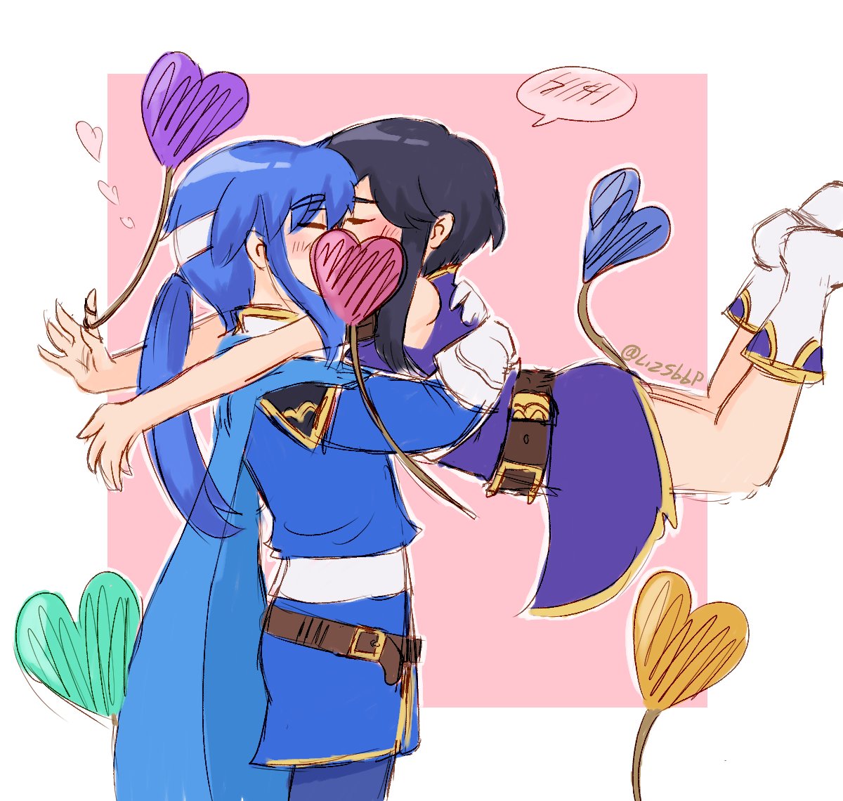 Quickest doodle gift for <a href="/WhiteBloodGames/">Profexxo</a> 💜💙 (These two grew on me!!)
#FireEmblem
