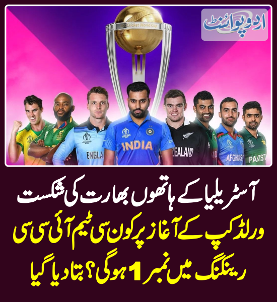 DailyUrduPoint's tweet photo. ورلڈکپ کے آغاز پر کون سی ٹیم آئی سی سی رینکنگ میں نمبر 1 ہو گی؟ بتا دیا گیا
https://t.co/eHSs9ZvUXL
#ICCRanking #ICCWorldCup #WorldCup2023 #No1Team #CricketWorldCup #AUSvsIND https://t.co/sNfGQNc1Ot