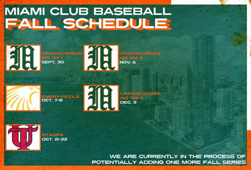 Our Fall 2023 schedule is here! #GeauxCanes 🙌