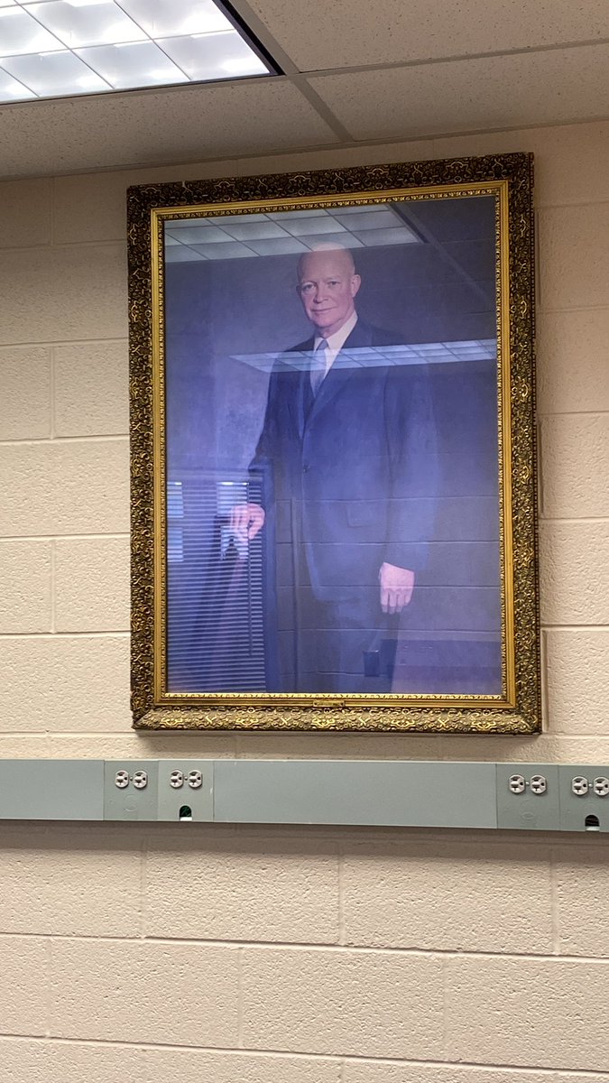 abbyfhsu's tweet photo. Fun fact: Dwight D. Eisenhower was from Abilene KS. I’ll be at Abilene High school starting now until 3:00PM to give students some fun facts about FHSU!! #RollTiges https://t.co/DMZB9jgDiZ