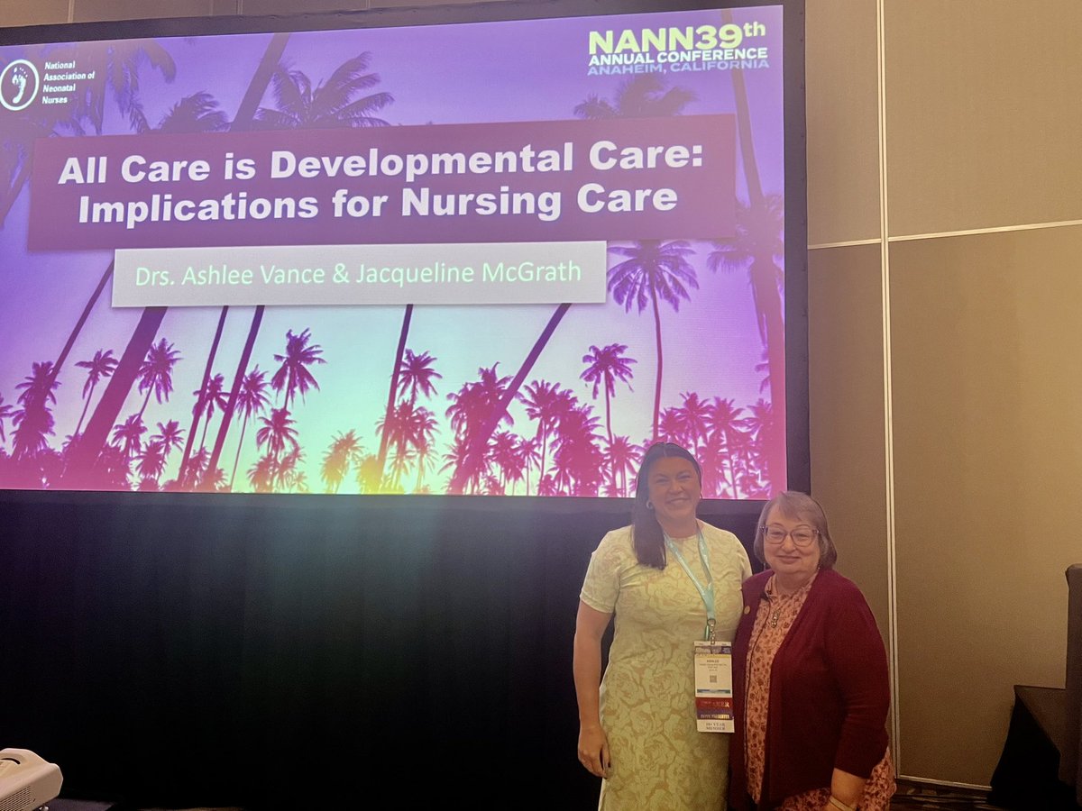 Full circle moment: presenting with my mentor who first introduced me to #NANN and neonatal nursing research 🌟✨🌟#NANNinAnaheim @NeonatalNurses