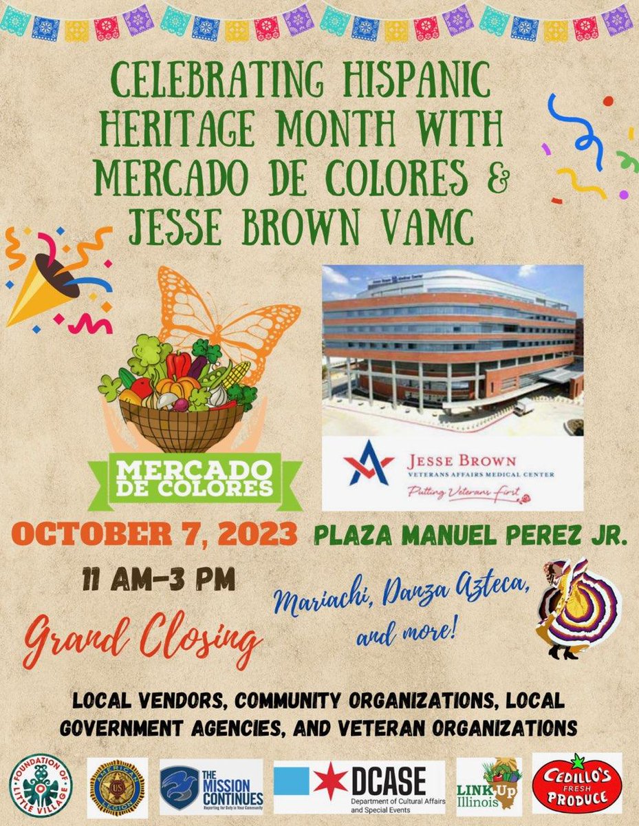 Chicago VAMC (@chicagovamc) on Twitter photo Celebrate Hispanic Heritage Month with Jesse Brown VAMC. Click the link for full event details and location bddy.me/46ucYeW Celebrate Hispanic Heritage Month with Jesse Brown VAMC. Click the link for full event details and location bddy.me/46ucYeW