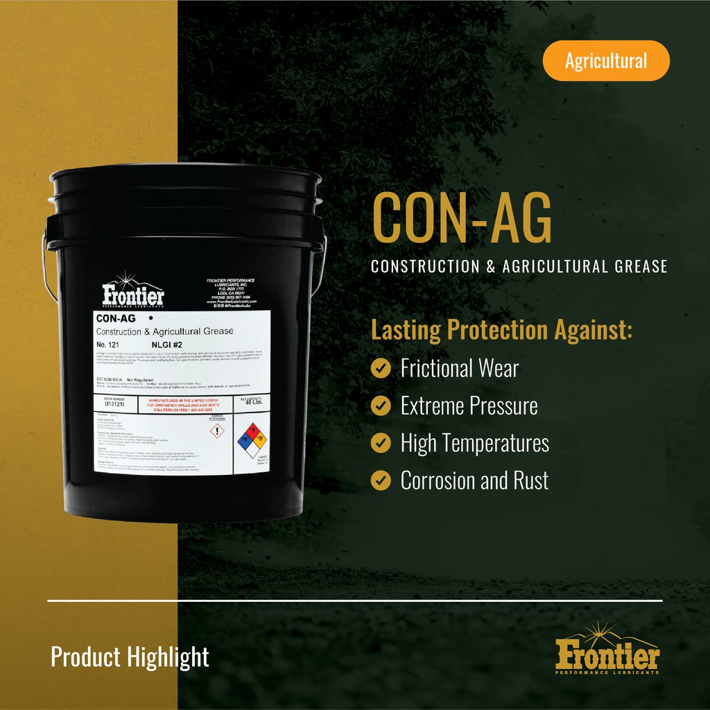 Have you tried our Con-Ag red grease? Don't let friction hold you back! Con-AG Red Grease ensures your machines operate at peak efficiency. Try it out!

#conag #frontier #grease #industrial #agriculture #construction #performanceproducts #california
