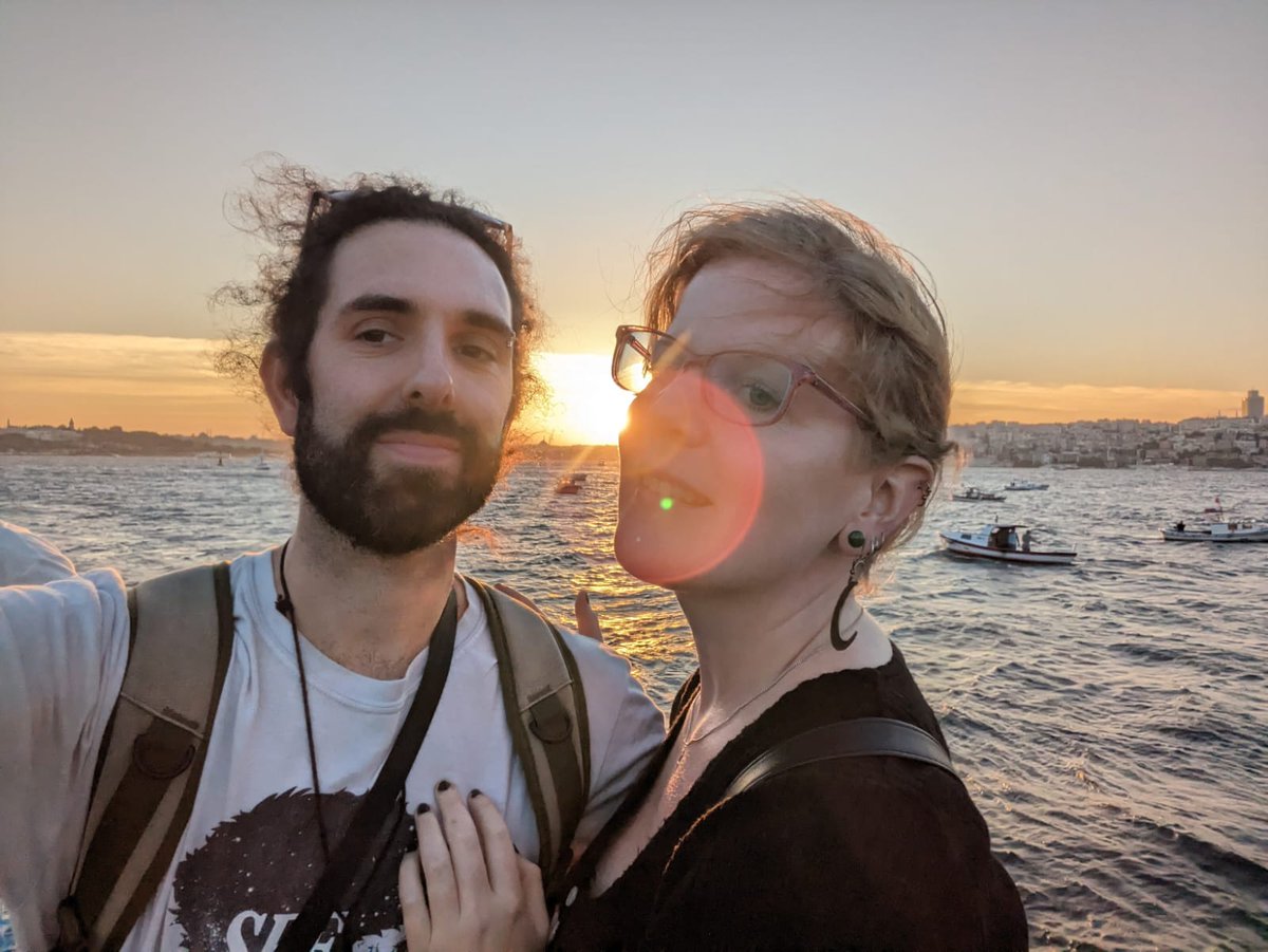 AMLuger's tweet photo. Haven't posted here in almost a year, because all is well. Here's a picture of us in Istanbul last weekend where I am swallowing the sun. Hope all is well with you too! 😘 https://t.co/B7fhrsjFJ0