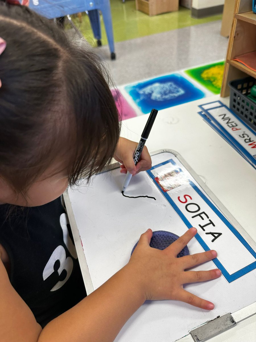 D30PreK's tweet photo. Our friends having been practicing how to write their names and label their work! They did a great job!  #3kforall #goodforALLchildren #district30 https://t.co/Xd6CBKJLUX