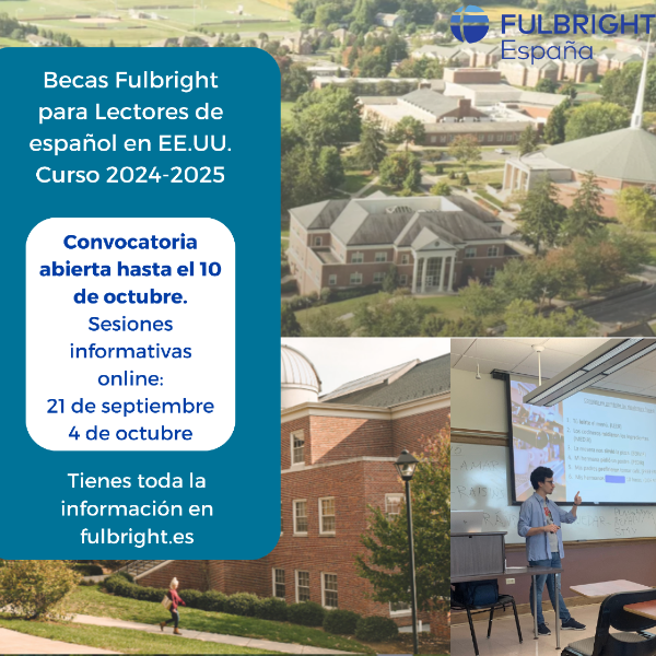 pabtrad's tweet photo. 13 becas Fulbright para lectores de español en universidades de EE.UU. curso 2024-2025, hasta el 10 de octubre de 2023 https://t.co/a7v5MWtiB7 #FLTA @FulbrightPrgrm @FulbrightSpain @EdUSASpain #lectorado https://t.co/alxkDlK2bQ
