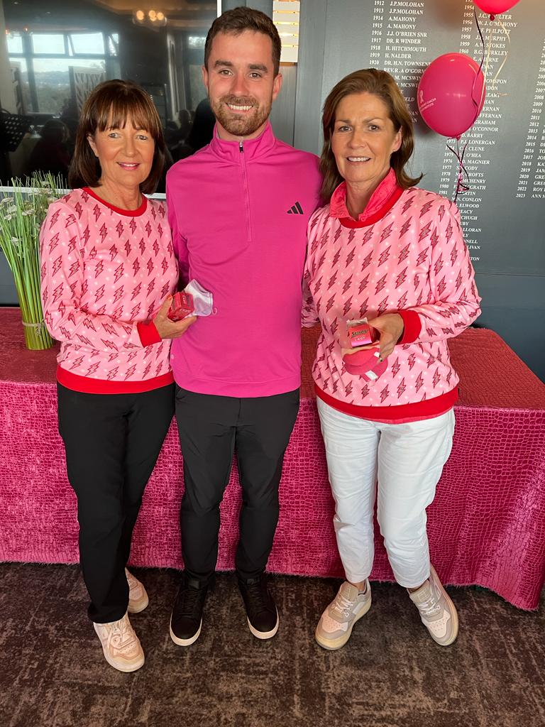 Douglasgolfclub's tweet photo. The winners of the Best Dressed Team prize at Tuesday's Play in Pink event were Trish O' Regan, Pauline McCarthy and Dolores Keane.

@jackahearne https://t.co/JAL3e8cBLM