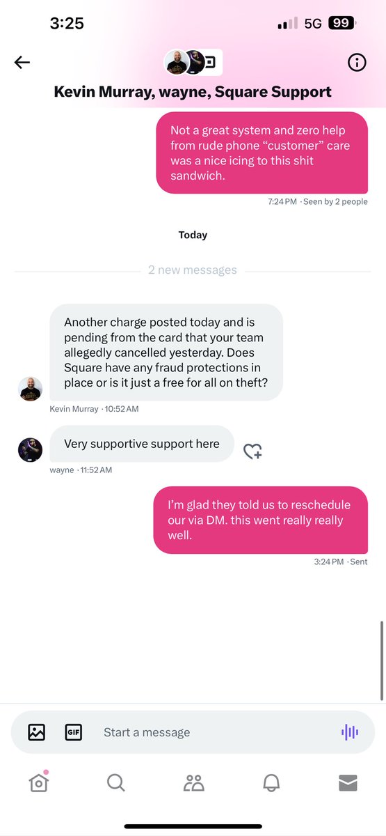 petexjunior's tweet photo. @SquareSupport Big fan of @SquareSupport @Square requesting us to send them a private message to help… it’s going really great in there. Not a single response or even a read message from them…..but their public request for info does make them look better to the public…. https://t.co/woDiHEw0P6
