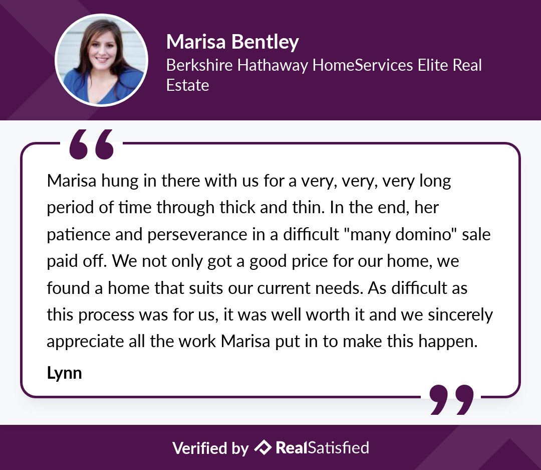 My clients are the best!! #BHHSEliteRE #IlovebeingaREALTOR #REALTOR app.realsatisfied.com/Marisa-Bentley via @realsatisfied