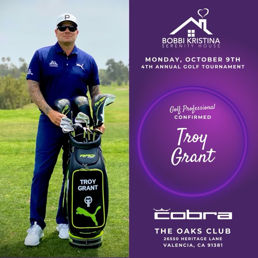 bkserenityhouse's tweet photo. .@TroyGrantGolf will be joining us for the 4th Annual #BKSH #GolfTournament October 9, 2023. ππ¦
#domesticviolenceawareness #bobbikristinaserenityhouse #eNOugh #stopdomesticviolence #trauma #mentalhealth #survivor #nonprofit #golf #fundraiser #event #seesomethingsaysomething https://t.co/jqqpNm1Qfi