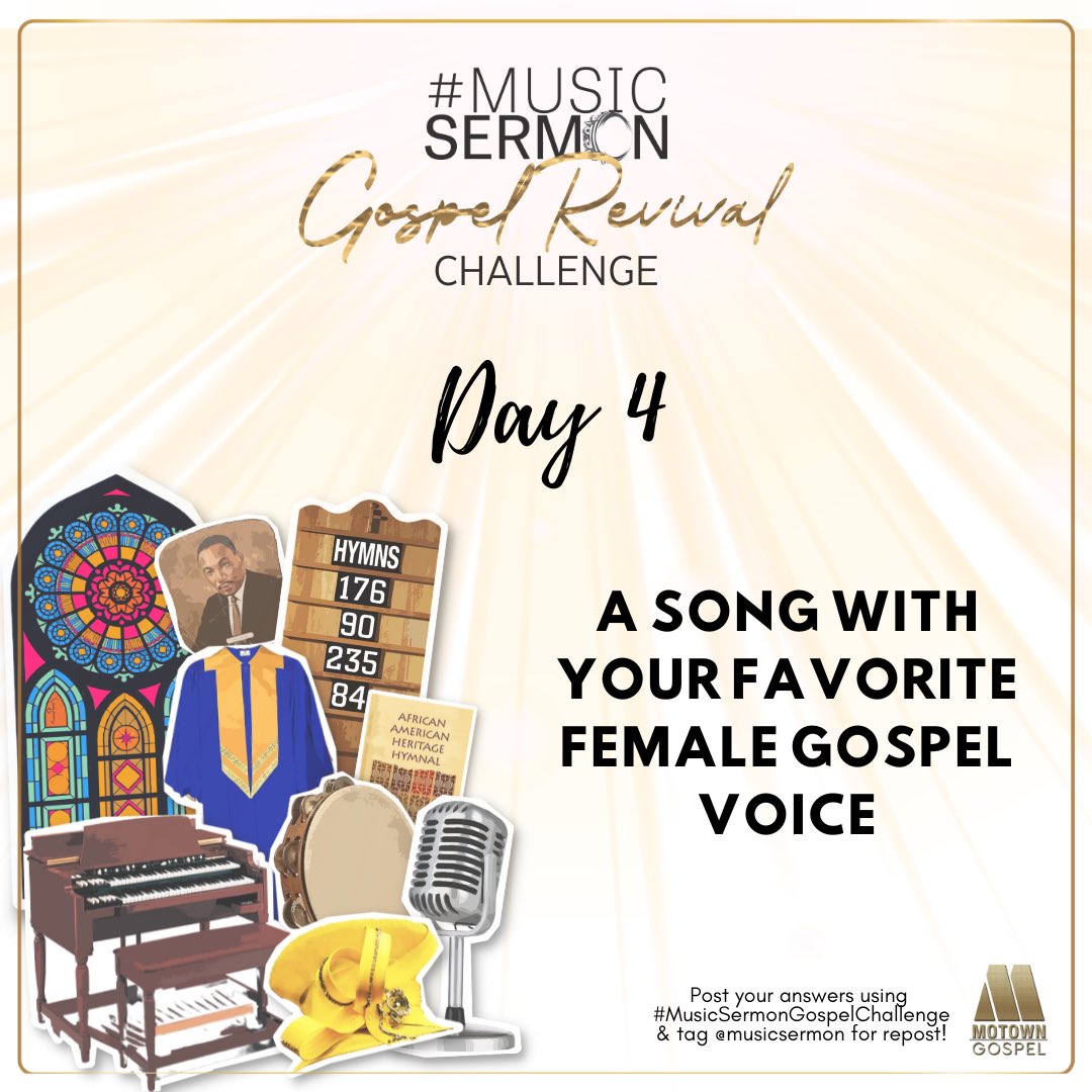 naima's tweet photo. Yesterday we talked about great male gospel voices. Today we're gonna talk about those singers that just have that oil (IYKYK).

For Day 4 of the #MusicSermonGospelChallenge, share a song with your favorite female gospel voice. https://t.co/WQKCjOyToM