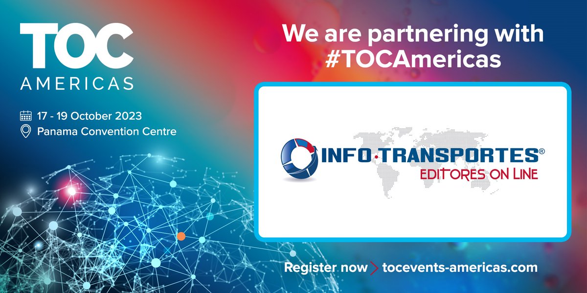 InfoTransportes's tweet image. Únete a #TOCAmericas ¡El evento referente de la Cadena de Suministro de Contenedores en las Américas! Del 17 al 19 de octubre en Panamá, explora las últimas tendencias y oportunidades. 🌏

Enlace con el programa y los increíbles beneficios de asistir: shorturl.at/xBJMS