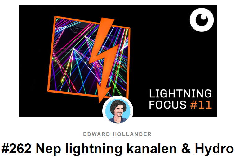 edazcona's tweet image. 🛑Je bitcoin kwijt raken door nep Lightning kanalen? Voor @BitcoinFocusNL schreef ik een nieuwe #LightningFocus over kwetsbaarheden, het automatiseren van liquiditeit en veel nieuwtjes over het #LightningNetwork en #NOSTR!

Lees verder! 👇🏻