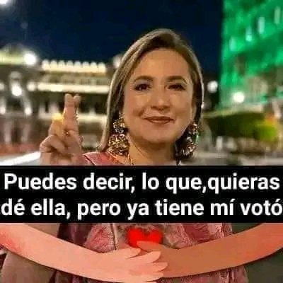 ryo_hermoso's tweet photo. Pueden decir lo que quieran de ella .🥳

Pero @XochitlGalvez  YA TIENE MI VOTO. 🤞💓

Quién se une ?👇🙋‍♀️ https://t.co/PFM7dFvq7S
