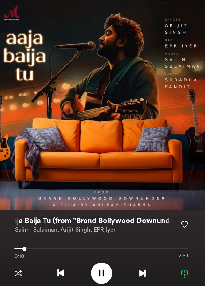Disco song of the year
Specially the lines 'I'm talking to you'
Arijit Singh should sing full length English pop songs
#ArijitSingh #Spotify #TaylorSwift #music #Bollywood #aajabaijatu #Billboard