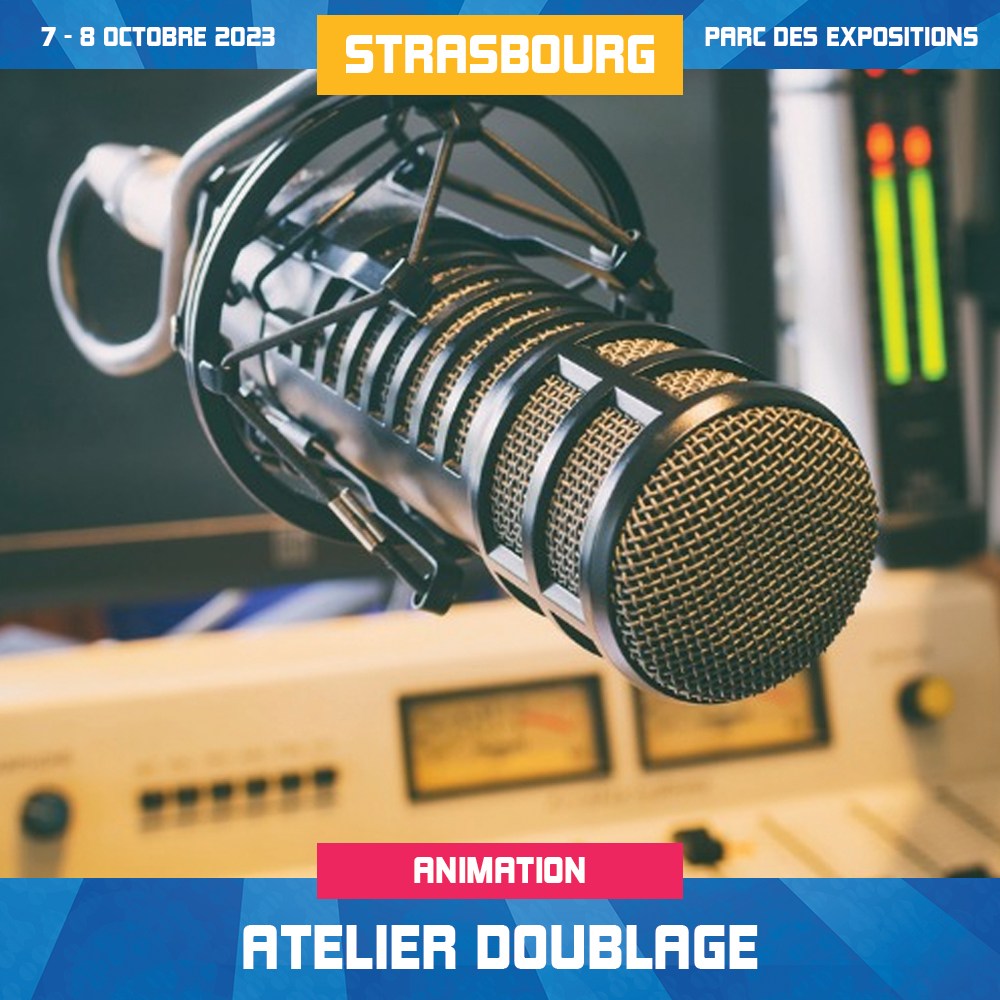 Une nouvelle saison de festivals et conventions commencent très vite avec la première édition du <a href="/gamefestFR/">Gamefest</a>

Nous aurons un stand d'atelier doublage et le plaisir d'animer une scène doublage participative avec les comédiens <a href="/PADG_officiel/">PADG</a> Emmanuel Curtil et Richard Darbois✨