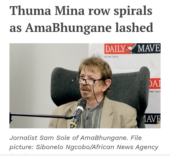Stoute_SA's tweet photo. Amabhungane's History of Intimidation and Media Cover Ups 🚩🚩

It's December 2020 - Pravin Gordhan's Spokesperson, Sam Mkokeli, blows the lid on the Thuma Mina Media Group - a secretive group of journalists allegedly campaigning for the ANC's Cyril Ramaphosa to become President. https://t.co/ZyadsHzZcb
