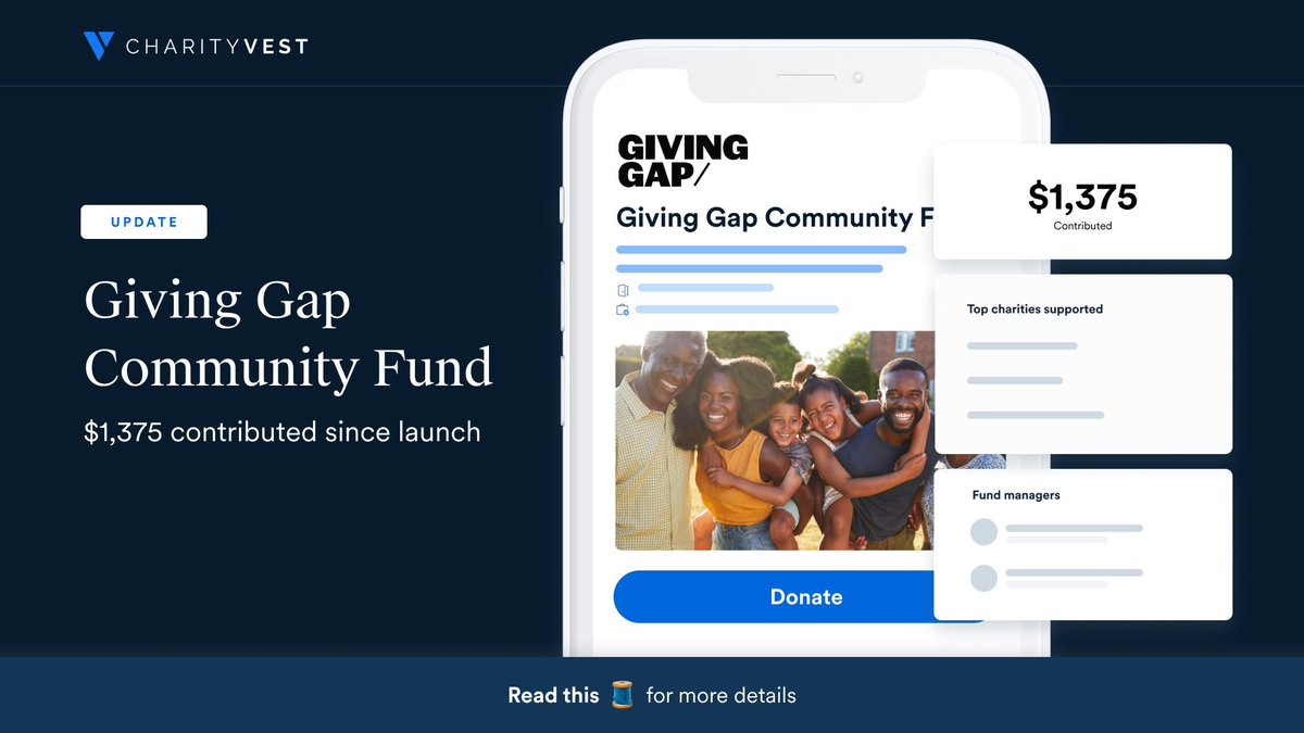 It's been a little over a month since the launch of Community Funds, and we're excited to bring you an update from one of our remarkable partners - @GivingGap! 💙