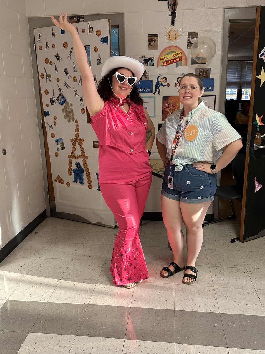 ksimsYHS's tweet photo. “On Wednesdays, we wear pink”

YHS students and staff killed it with Oppenheimer vs. Barbie spirit day! @YHSAthletics115 https://t.co/hMjxMGKGn5