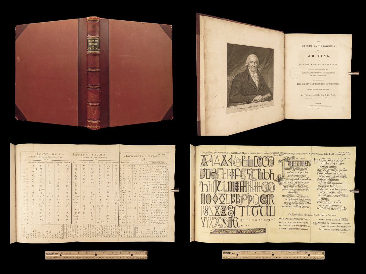 SchilbRareBooks's tweet image. 1803 Thomas Astle's "The Origin and Progress of Writing". ow.ly/nsPg50PPfVJ

#Hieroglyphics #Engravings #Paleography #Alphabets #RareBooks #SchilbAntiquarian #Story #Books #Reading #History #VintageBooks #Bibliophile #OldBooks #BookHaul #Booktok #InstaBooks #Bookstagram