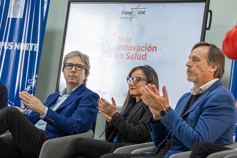 Córdoba ahora tiene un Nodo de Innovación en Salud. Firmé el convenio de su creación junto al rector de la UNC, <a href="/jhonboretto/">Jhon Boretto</a>, el ministro de Ciencia y Tecnología <a href="/poldc/">Pablo De Chiara</a> y referentes de otras instituciones locales y nacionales.