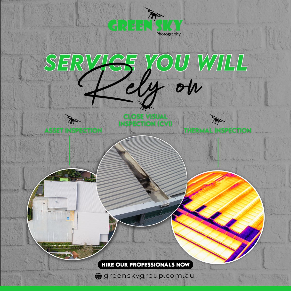 greenskydrones's tweet photo. Drone services that you can rely on!

Green Sky provide a full range of asset inspections Australia wide.

See for yourself https://t.co/xYYyt4zEtn

#droneservices #inspections #thermalinspections https://t.co/BVIcs8phkL
