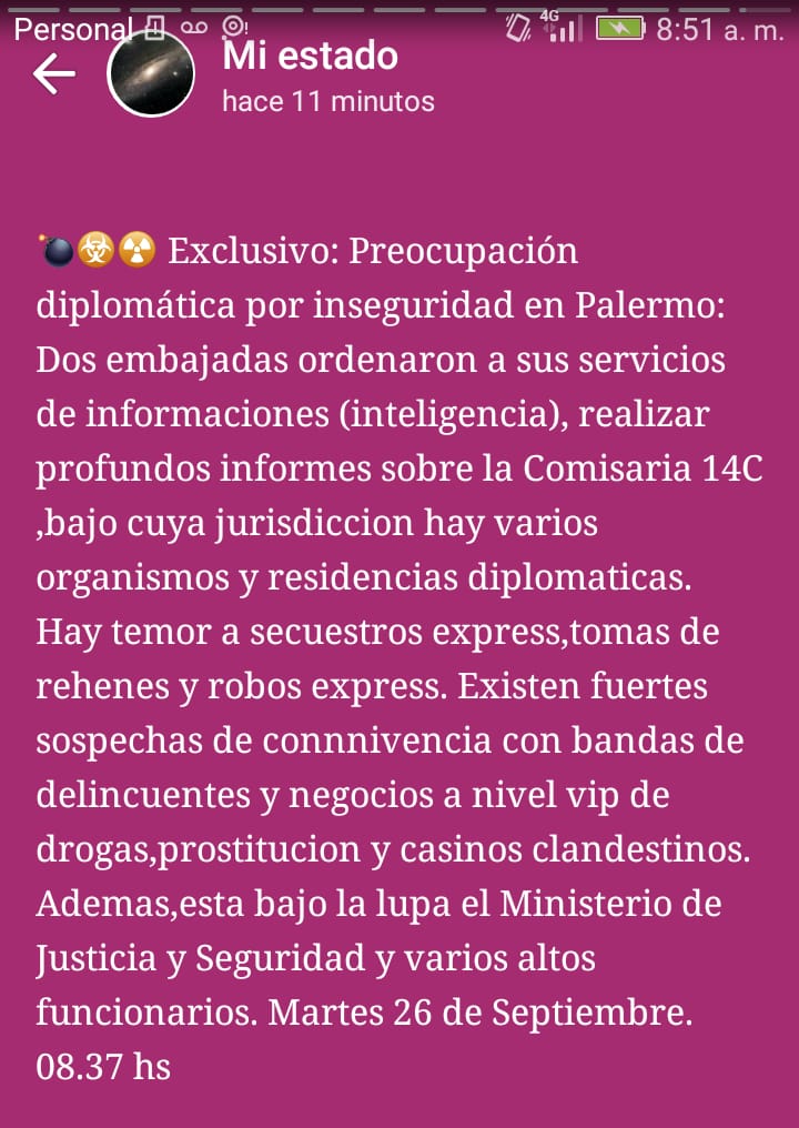 Exclusivo/Diplomáticos en alerta por desborde de inseguridad  en Palermo Chico y Recoleta. Ordenaron informes sobre comisaría porteña sospechada. Temen ataques a más  diplomáticos.