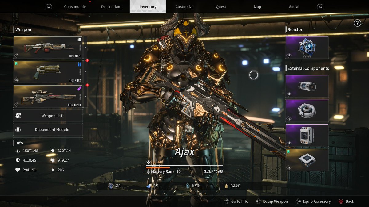 TheDaishogun's tweet photo. @FirstDescendant Enjoyed it much more than expected and was wanting more time 😁. The design I must is phenomenal and gameplay most times were smooth. Some areas had a noticable lag (ps5) on the consumables screen and the (event) research request screen. All in all, it has amazing potential! https://t.co/ie1rJYiUXl