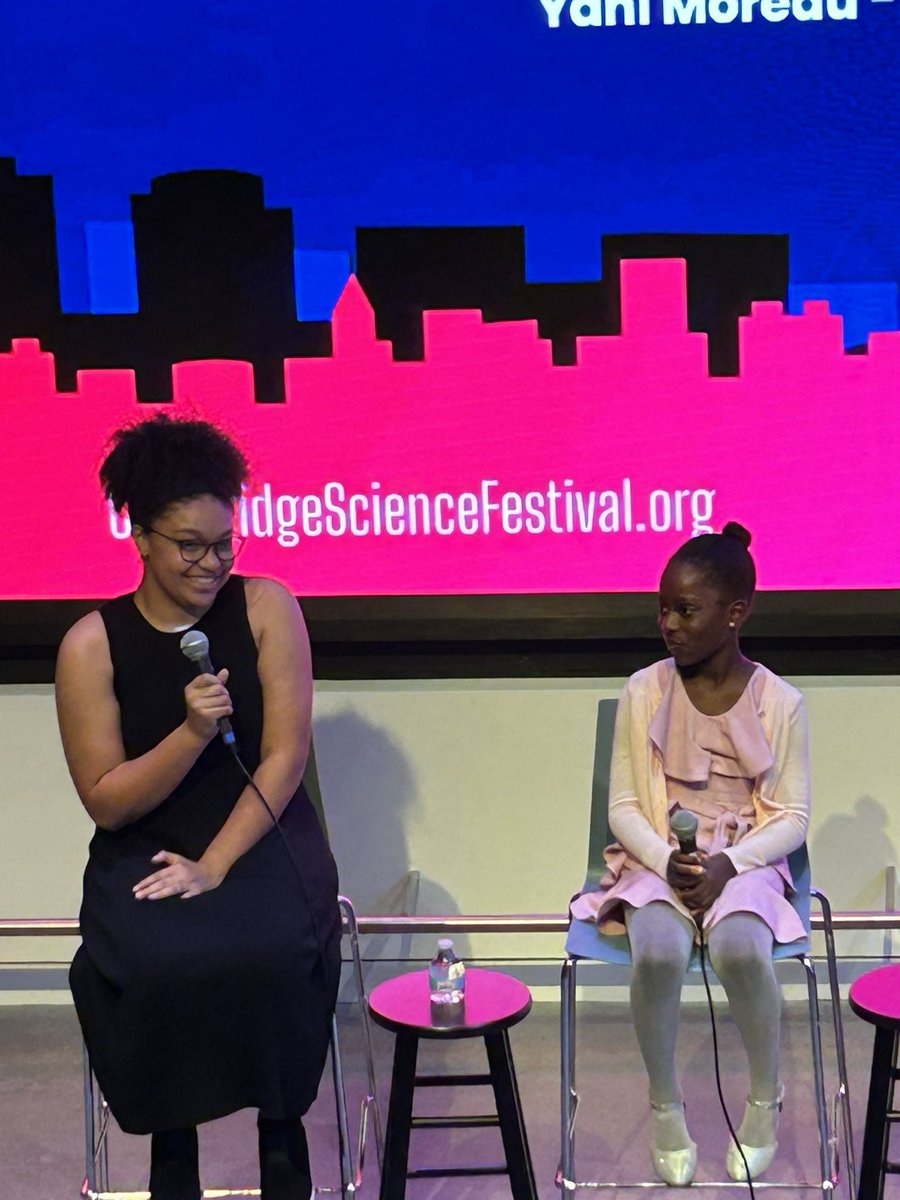 Fireside chat at @MITMuseum @CambSciFest. Thank you @SCFG for supporting the #STEM journeys and identity building of so many young women and girls.