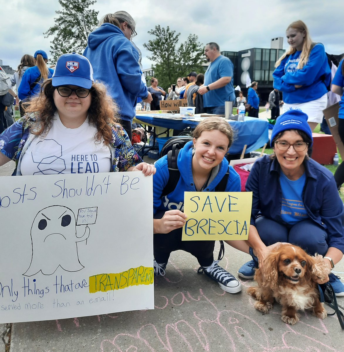 WLUFA's tweet photo. Standing in solidarity with Brescia University College during merger talks with Western University! Let's unite with faculty, students, and staff to diligently safeguard quality education, valuable work, and this crucial space for women. @BresciaFaculty #LessWithLess #NoRetreat https://t.co/6pBSs9bBjd