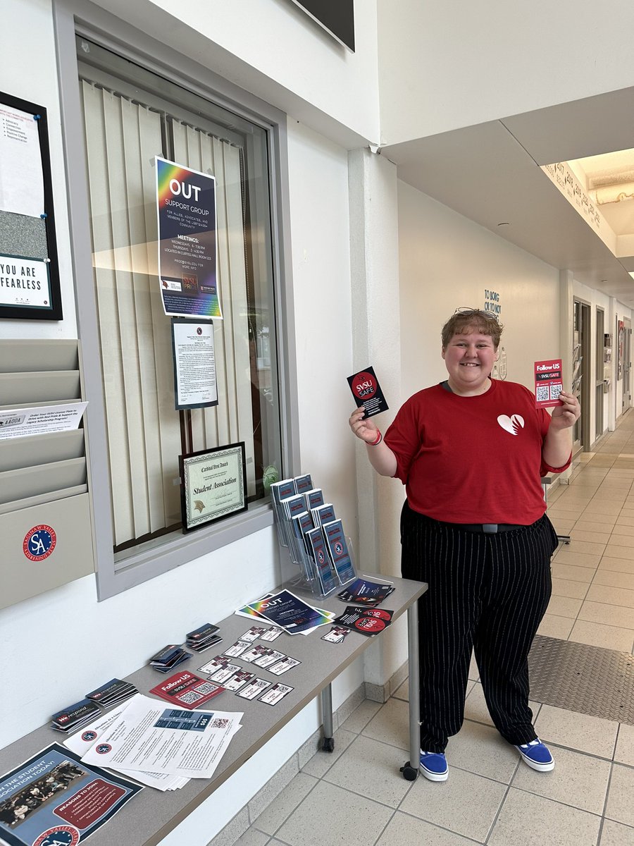 SVSU_SAFE's tweet photo. I spy with my little eye 👀 have you seen these flyers around?! Take a selfie with one and tag us for a feature 📸 

We LOVE promoting everything SAFETY! PS .. If you haven’t downloaded our SVSU Safety App, we highly encourage you to do so TODAY! #SVSUSAFE https://t.co/1qV1WVOzNA
