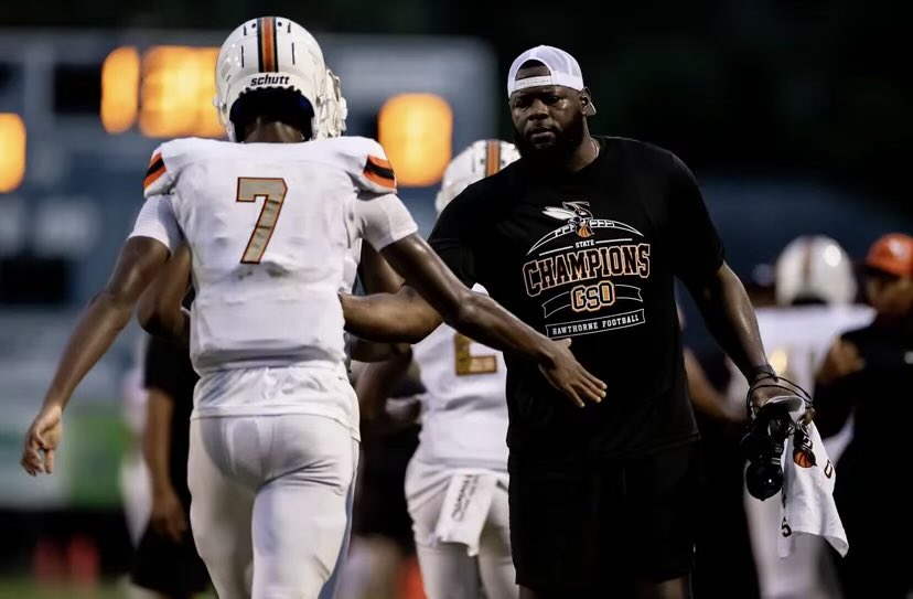 Love seeing what my former player, <a href="/CIngram_85/">Cornelius Ingram</a> is doing for his hometown of Hawthorne. Winning state championships in girls basketball and football while pouring into his community. <a href="/HHS_Football352/">Hawthorne Hornets</a> is currently 5-0. College coaches there are ballers in Hawthorne!