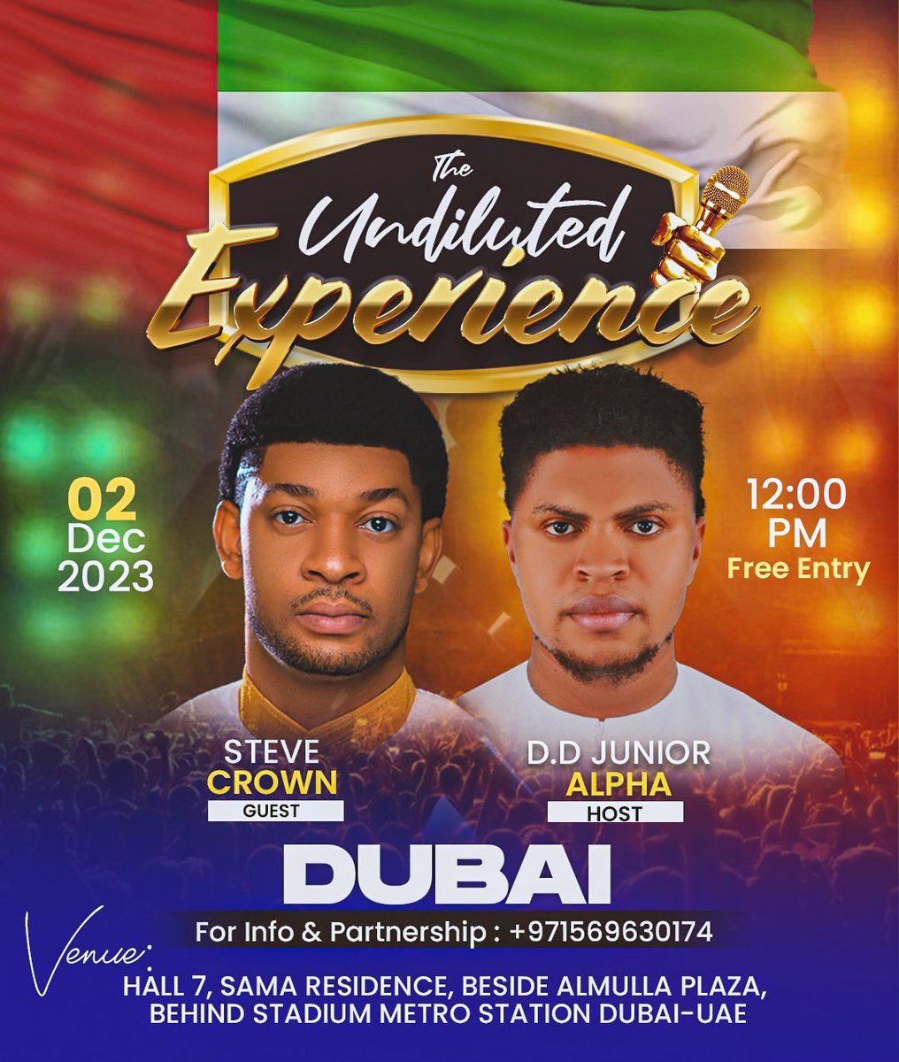 ddJuniorAlphaTW's tweet photo. Save the date. Come let us worship and praise together https://t.co/2Q1jcPHTTc